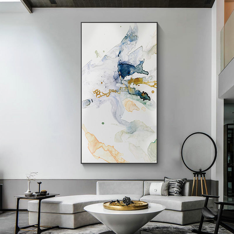 NNEDSZ Wall Art 40cmx80cm Abstract Watercolour Style Black Frame Canvas-1