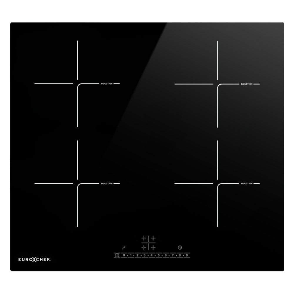 EuroChef 60cm 4 Zone Induction Cooktop, 6800W Electric, Touch Controls-0