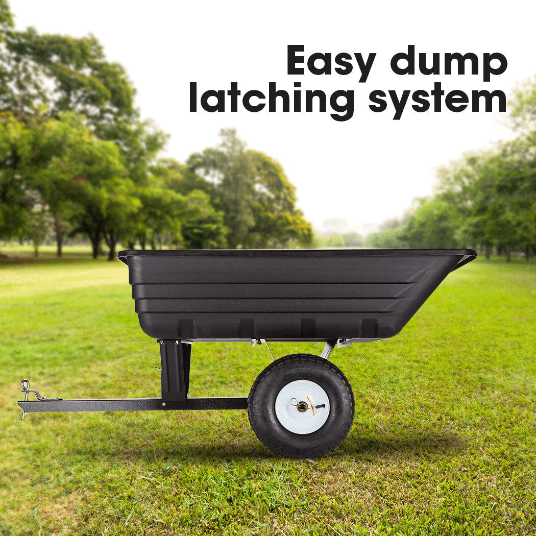 NNEDSZ PLANTCRAFT 400LBS Poly Dump Cart Garden Tip Trailer TTow Quad ATV Ride-2