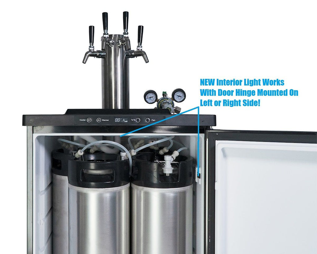 NNEDSZ Keg King - Kegmaster XL Premium Kegerator - Fridge Pack-2