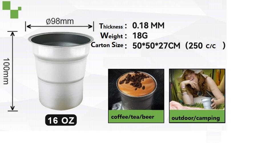 NNEDSZ Aluminium coffee/beer cup-1