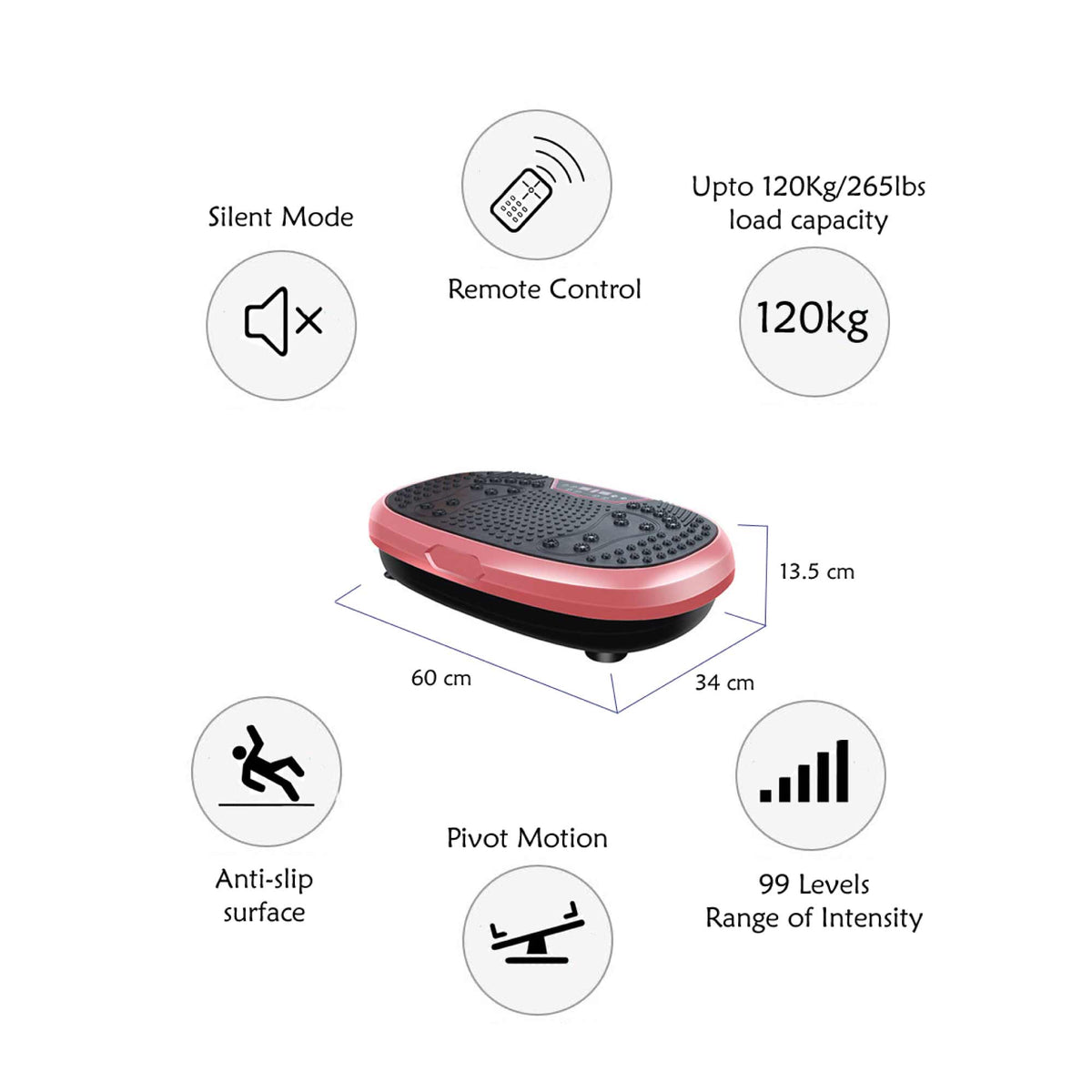 NNEDSZ Pink Mini Vibration Platform - Magnet Therapy Vibrating Machine Exercise Plate-4