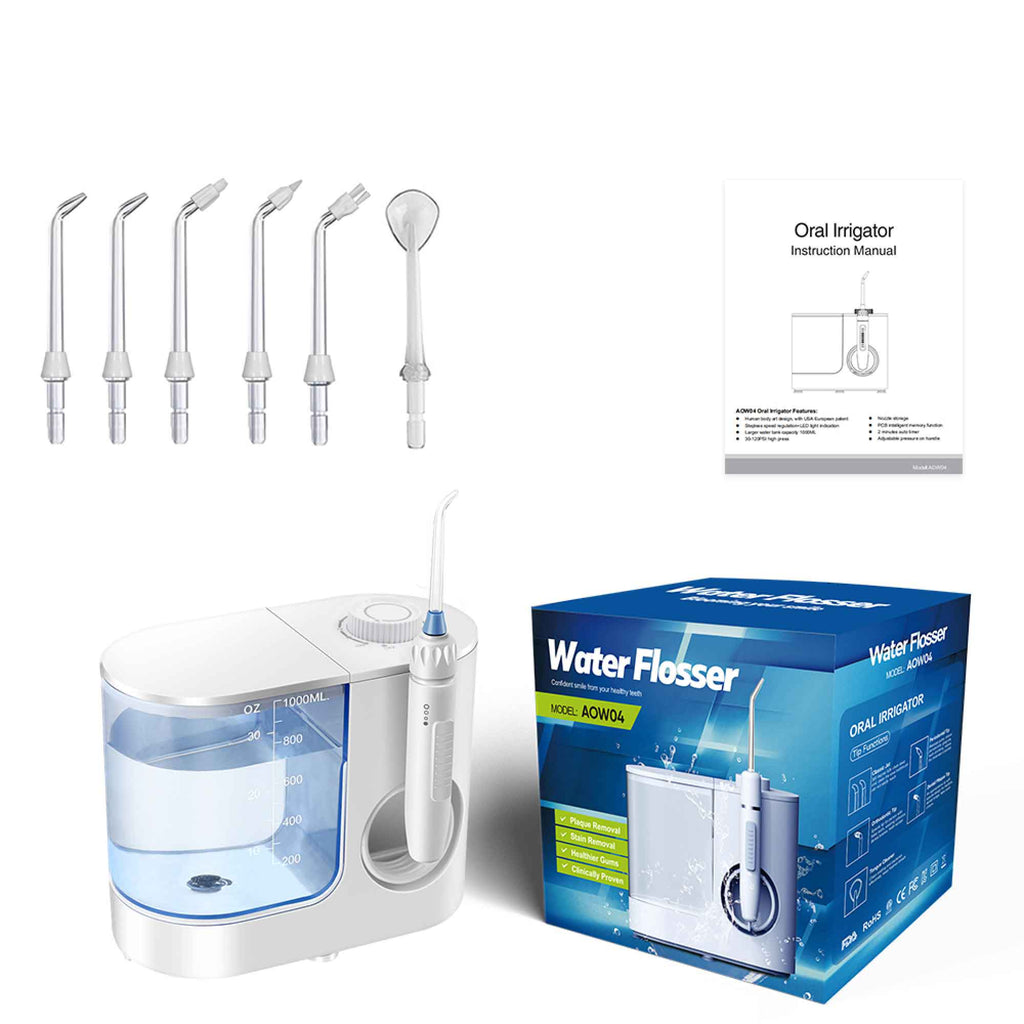 NNEDSZ Water Jet Dental Flosser 1000ml White - Electric Oral Pressure Irrigator-2