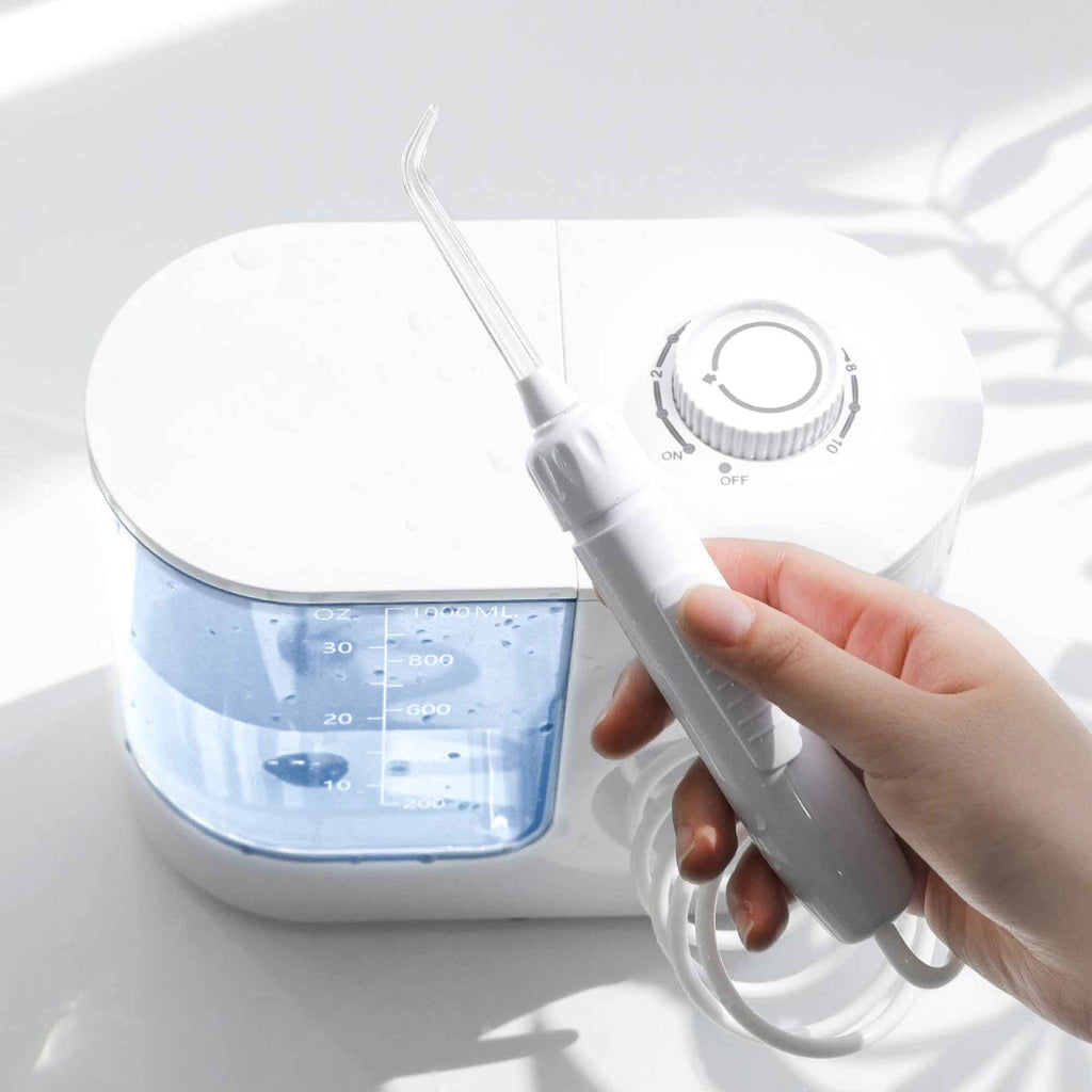 NNEDSZ Water Jet Dental Flosser 1000ml White - Electric Oral Pressure Irrigator-3