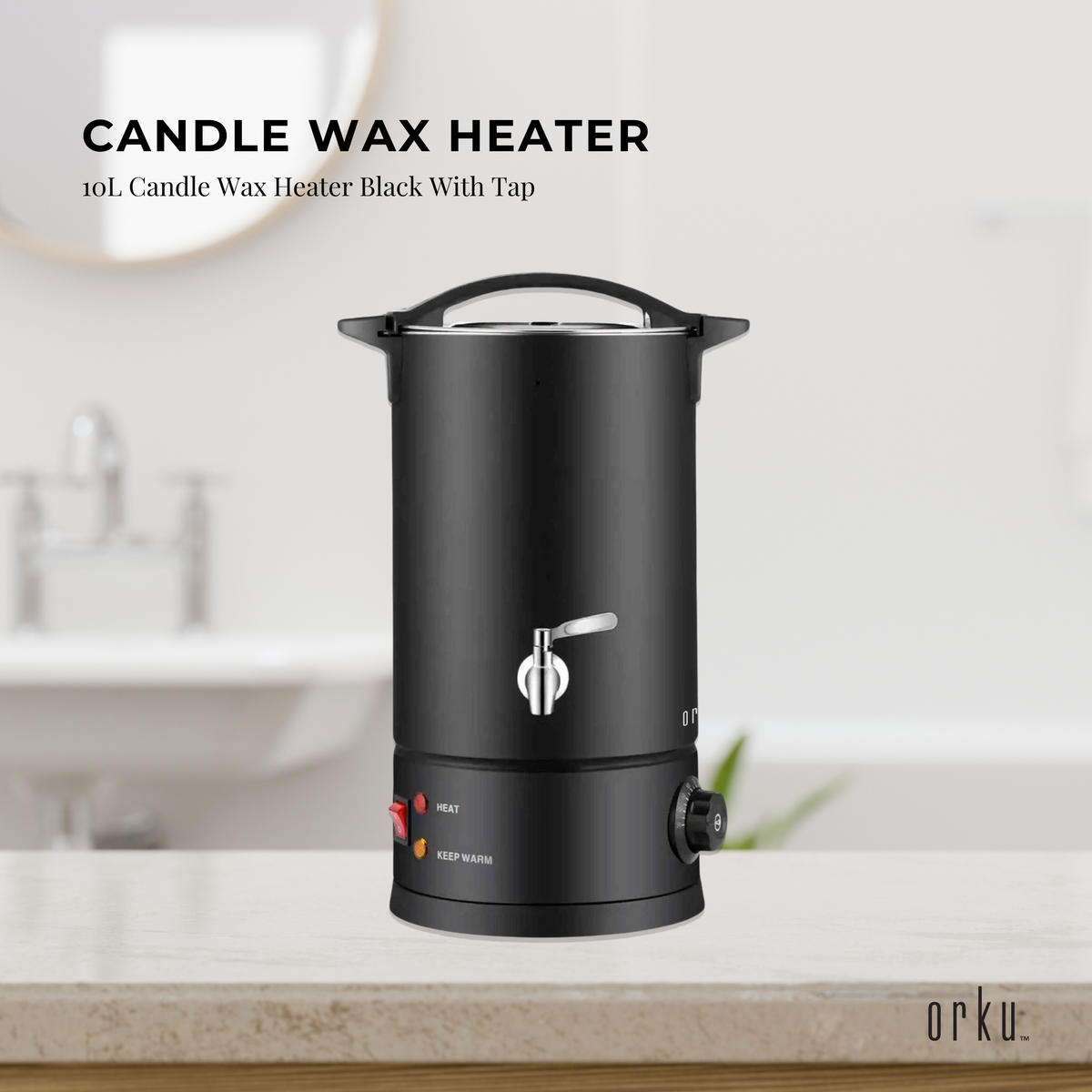 NNEDSZ 10L Candle Wax Heater Black With Tap And Accessories - Candle Wax Melter-1