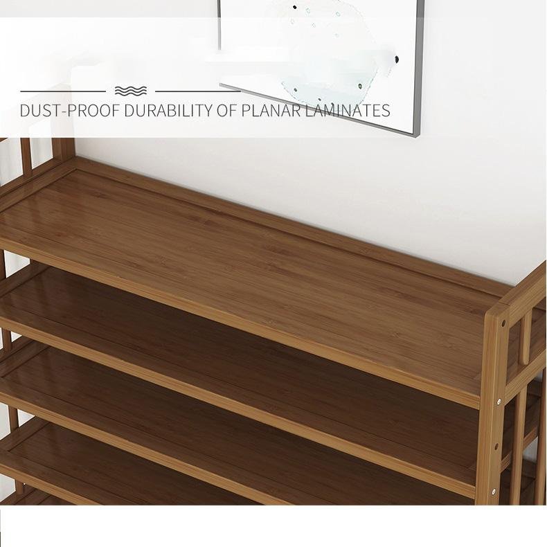 NNEDSZ 8 Tier Tower Bamboo Wooden Shoe Rack Corner Shelf Stand Storage Organizer-4