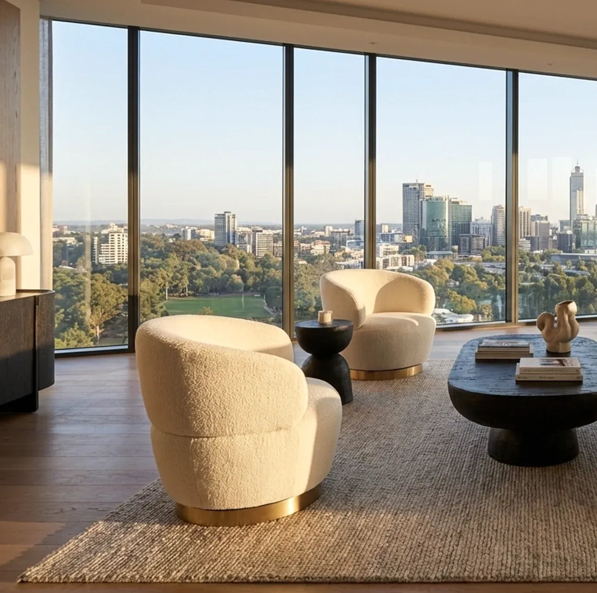 Interior Ave - Luna Swivel Armchair - Vanilla Oat-2