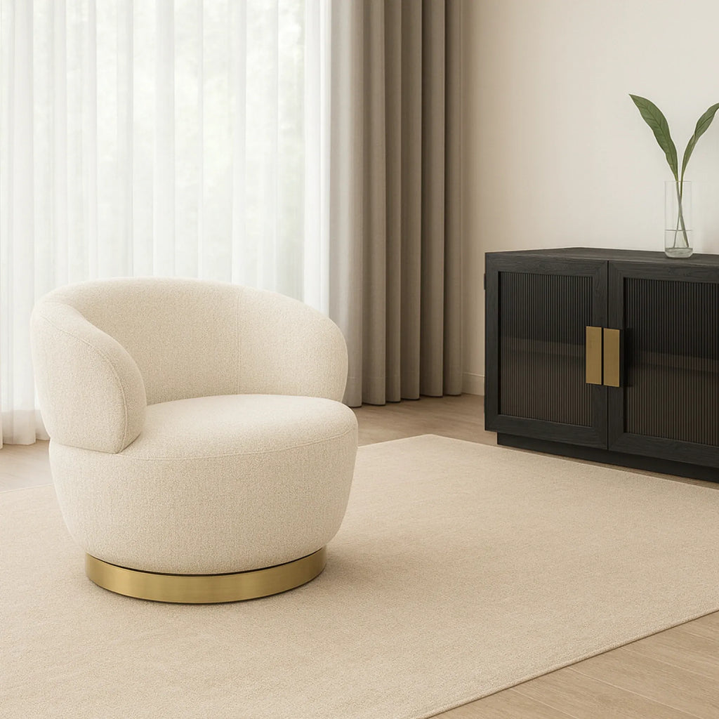 Interior Ave - Luna Swivel Armchair - Vanilla Oat-4