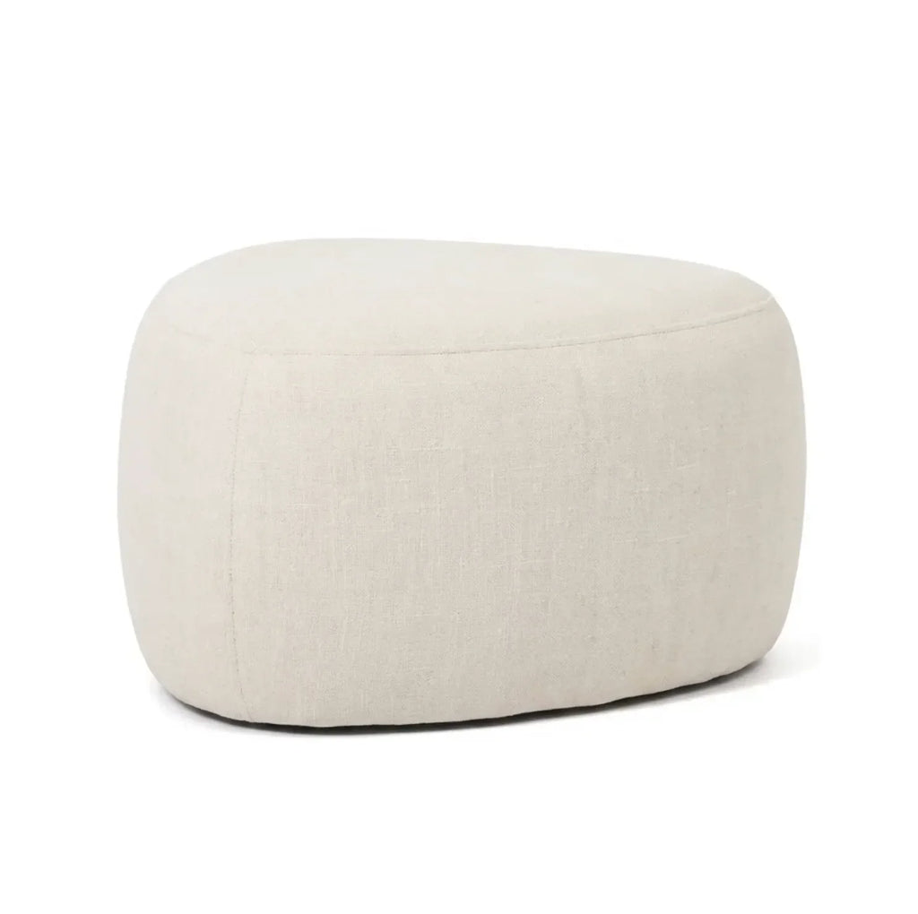 Interior Ave - Cove Pebble Ottoman - Vanilla-1