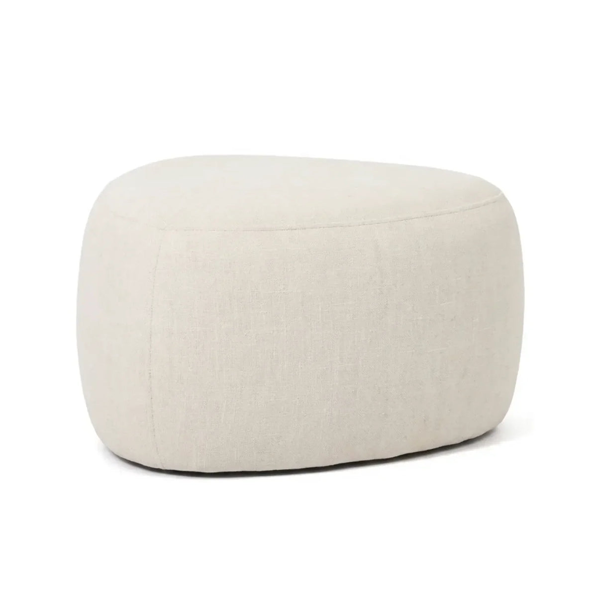 Interior Ave - Cove Pebble Ottoman - Vanilla-1
