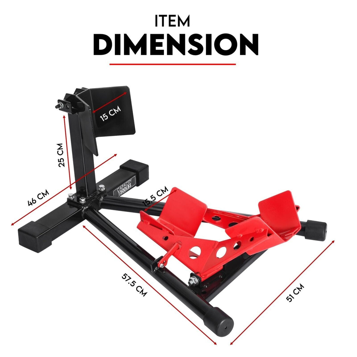 NNEDSZ Heavy Duty Motorcycle Motorbike Stand Front Wheel Chock Trailer Transport-3