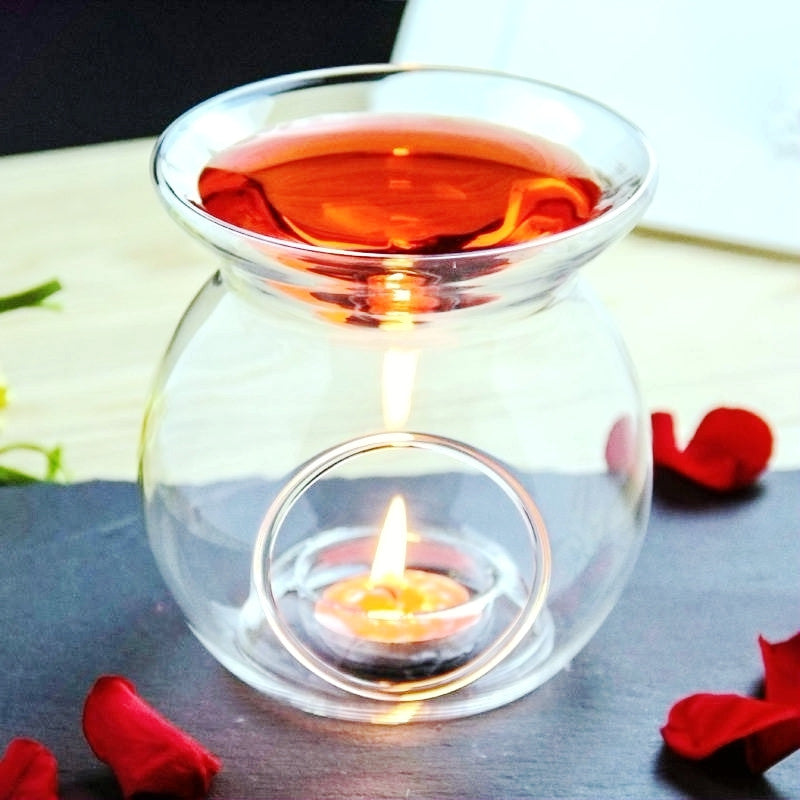 NNEDSZ 10 Bulk Buy Pack ofPerfume Scented Essential Oil Tealight Candle Burner Glass Lamp for Aromatherapy Spa Room Relax 14cm High-2