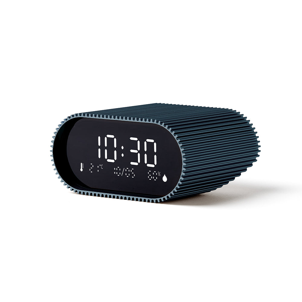 NNEDSZ Lexon Ray Clock Lcd Alarm Clock With Temperature / Humidity Display - Blue-1