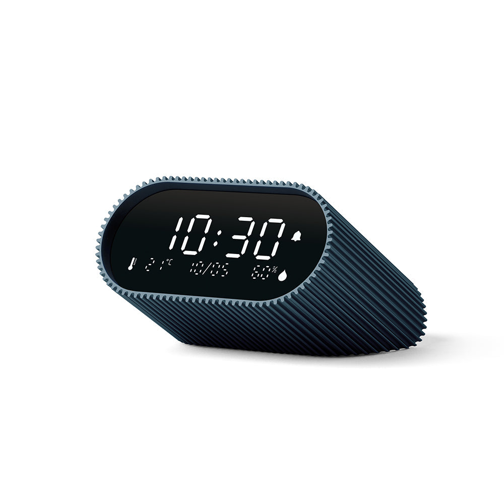 NNEDSZ Lexon Ray Clock Lcd Alarm Clock With Temperature / Humidity Display - Blue-2