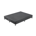 NNEDSZ Base Ensemble King Size Solid Wooden Slat in Black with Removable Cover-0