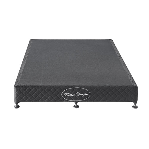 NNEDSZ Base Ensemble King Size Solid Wooden Slat in Black with Removable Cover-1