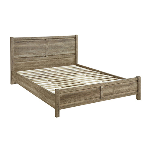 NNEDSZ King Size Bed Frame Natural Wood like MDF in Oak Colour-0