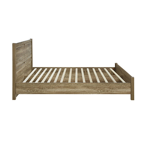 NNEDSZ King Size Bed Frame Natural Wood like MDF in Oak Colour-1