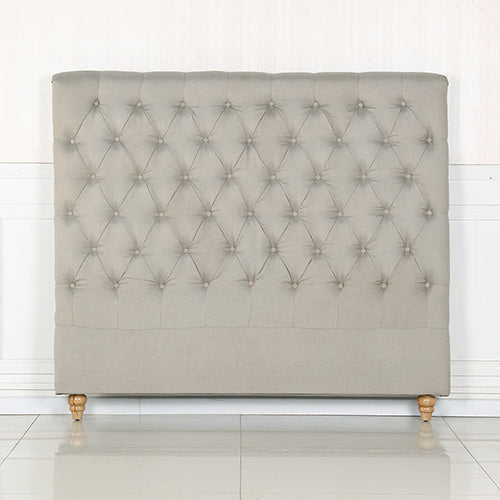 NNEDSZ Bed Head Double Size French Provincial Headboard Upholsterd Fabric Beige-0