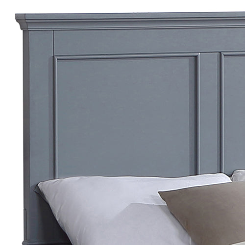 NNEDSZ King Bed Frame in Solid Wood with Slats Support in Grey colour-2