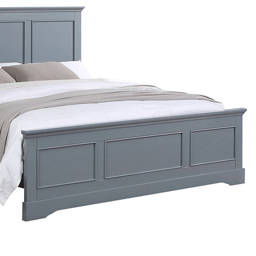 NNEDSZ King Bed Frame in Solid Wood with Slats Support in Grey colour-3
