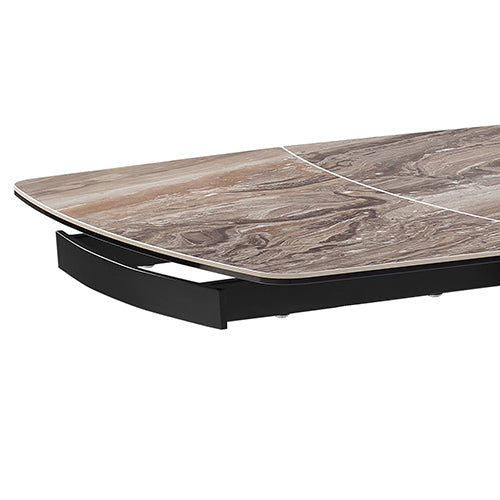 NNEDSZ Dining Table MDF Ceramic Glass Table Top Extendable Decorative Stripe-2