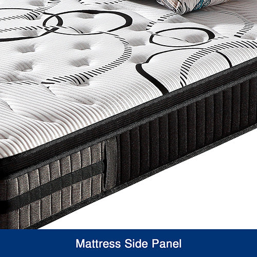 NNEDSZ Mattress in Gel Memory Foam Pocket Coil Medium Firm Bed 34cm Thick-2