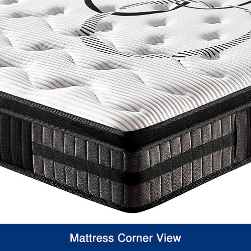 NNEDSZ Mattress in Gel Memory Foam Pocket Coil Medium Firm Bed 34cm Thick-3