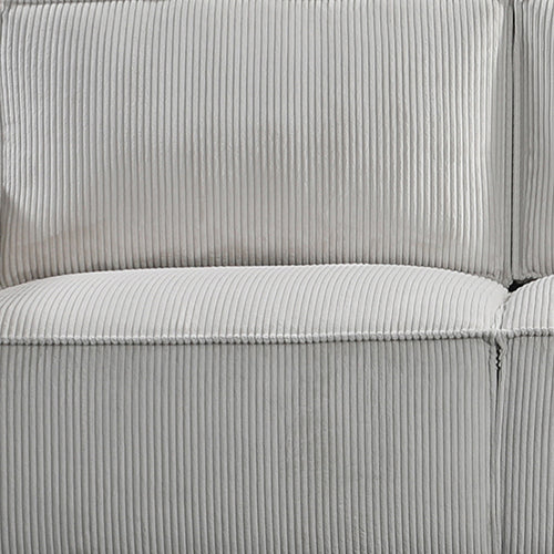 NNEDSZ Reno 3 Seater Sofa Beige Colour Fabric Upholstery Wooden Structure Knock Down Feature In Back & Arms-4