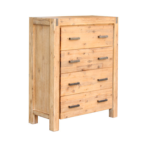 NNEDSZ with 4 Storage Drawers Solid Wooden Assembled in Oak Colour-0