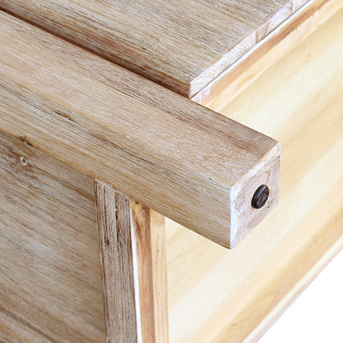NNEDSZ with 4 Storage Drawers Solid Wooden Assembled in Oak Colour-2