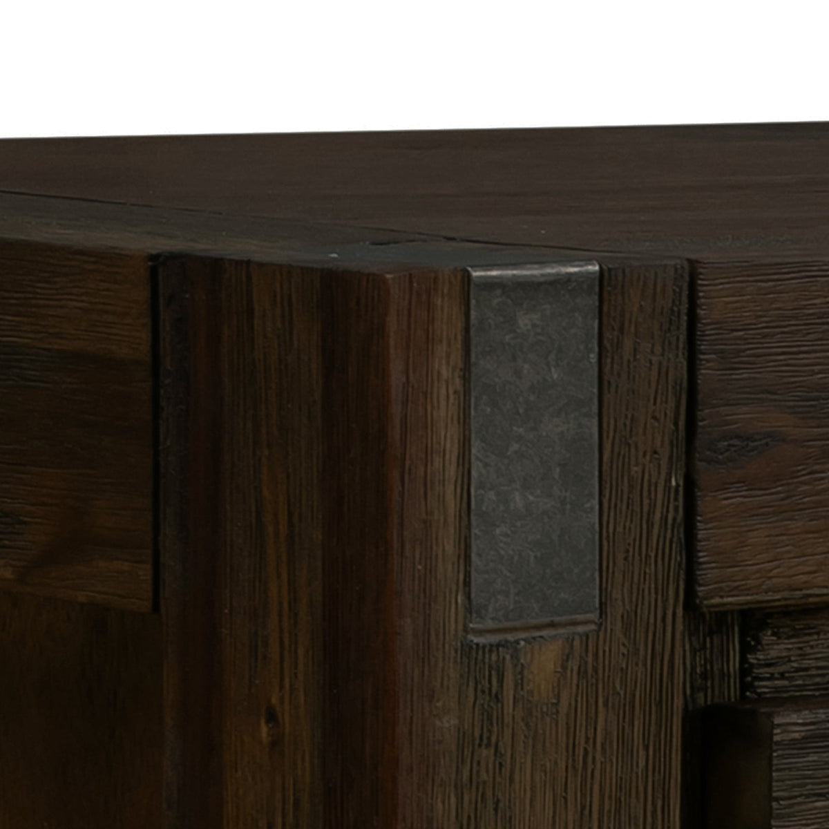 NNEDSZ TV Cabinet with 3 Storage Drawers with Shelf Solid Acacia Wooden Frame Entertainment Unit in Chocolate Colour-3