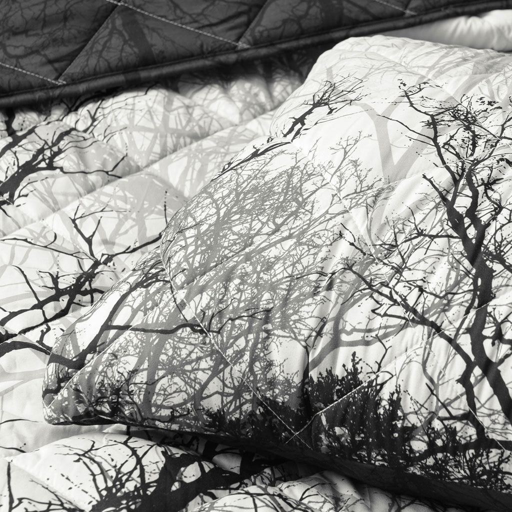 NNEDSZ Bianca Boscage Black Forest Printed Quilted Polyester Coverlet Set Queen/King-3