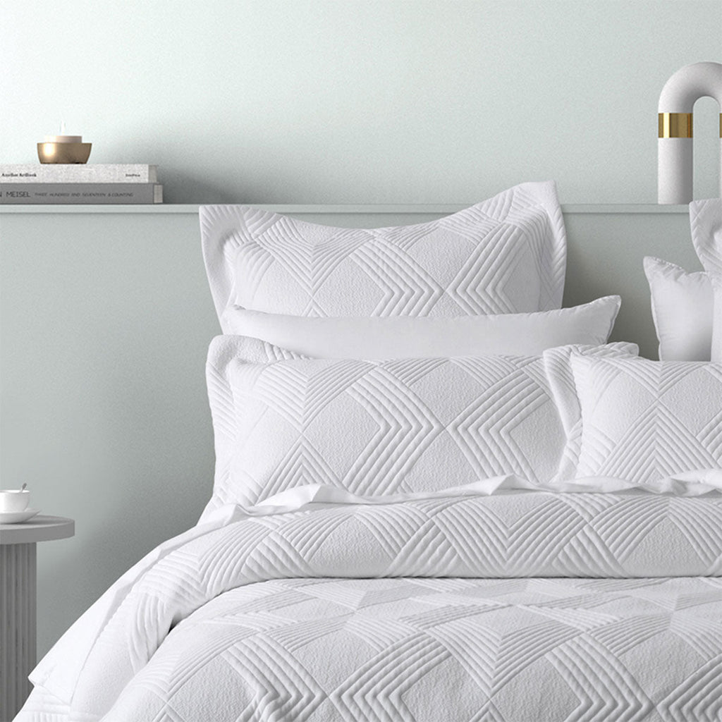 NNEDSZ Bianca Cassiano White Polyester Jacquard Coverlet Set Single/Double-2
