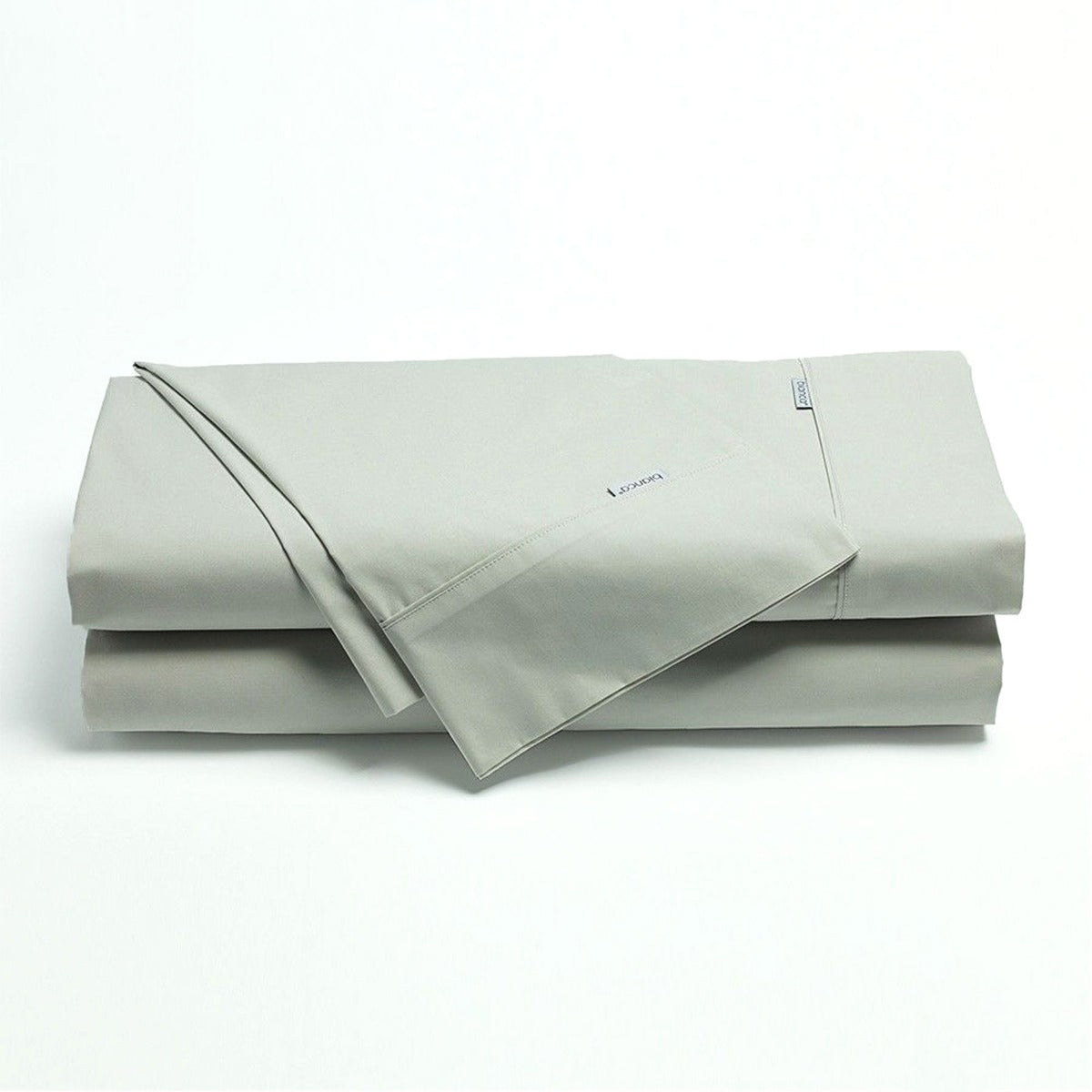 NNEDSZ Bianca Heston Cotton Percale Sheet Set Silver Super King-0