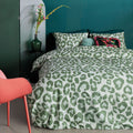 NNEDSZ Bedding House Fabrice Green Cotton Quilt Cover Set King-0