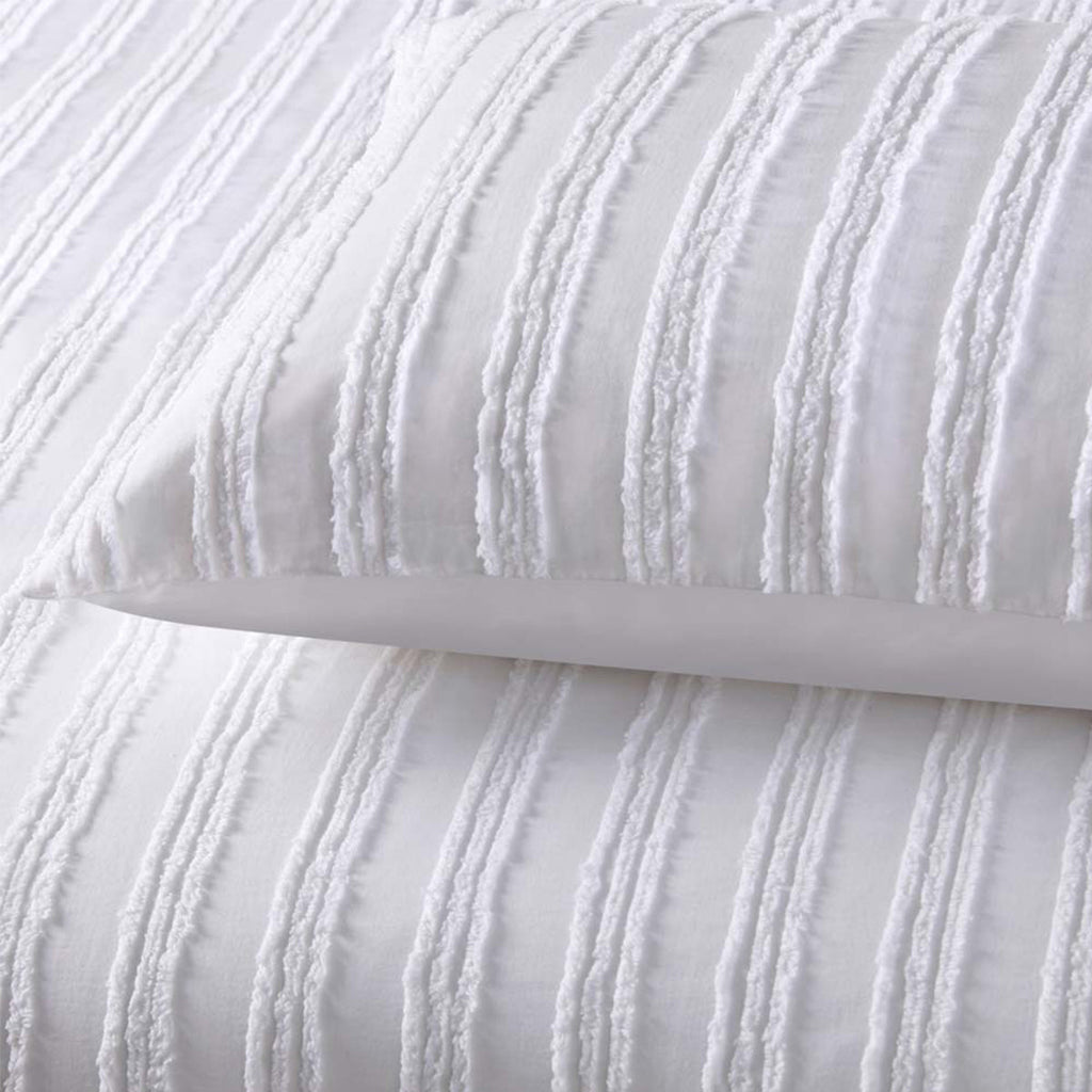 NNEDSZ Vintage Design Homewares Reflections White Cotton Quilt Cover Set Queen-2