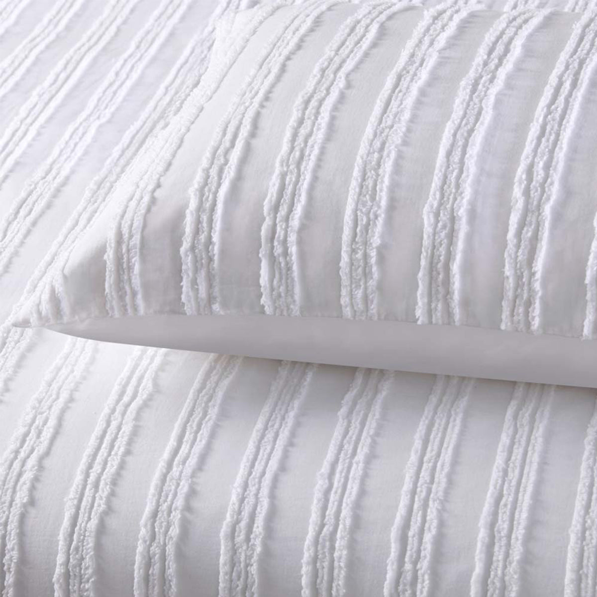 NNEDSZ Vintage Design Homewares Reflections White Cotton Quilt Cover Set Queen-2
