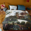 NNEDSZ Bedding House Voyage Green Cotton Quilt Cover Set King-0