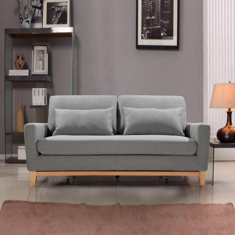 NNEDSZ SHASA 2 Seater Pull-out Sofa bed Grey celadon-1