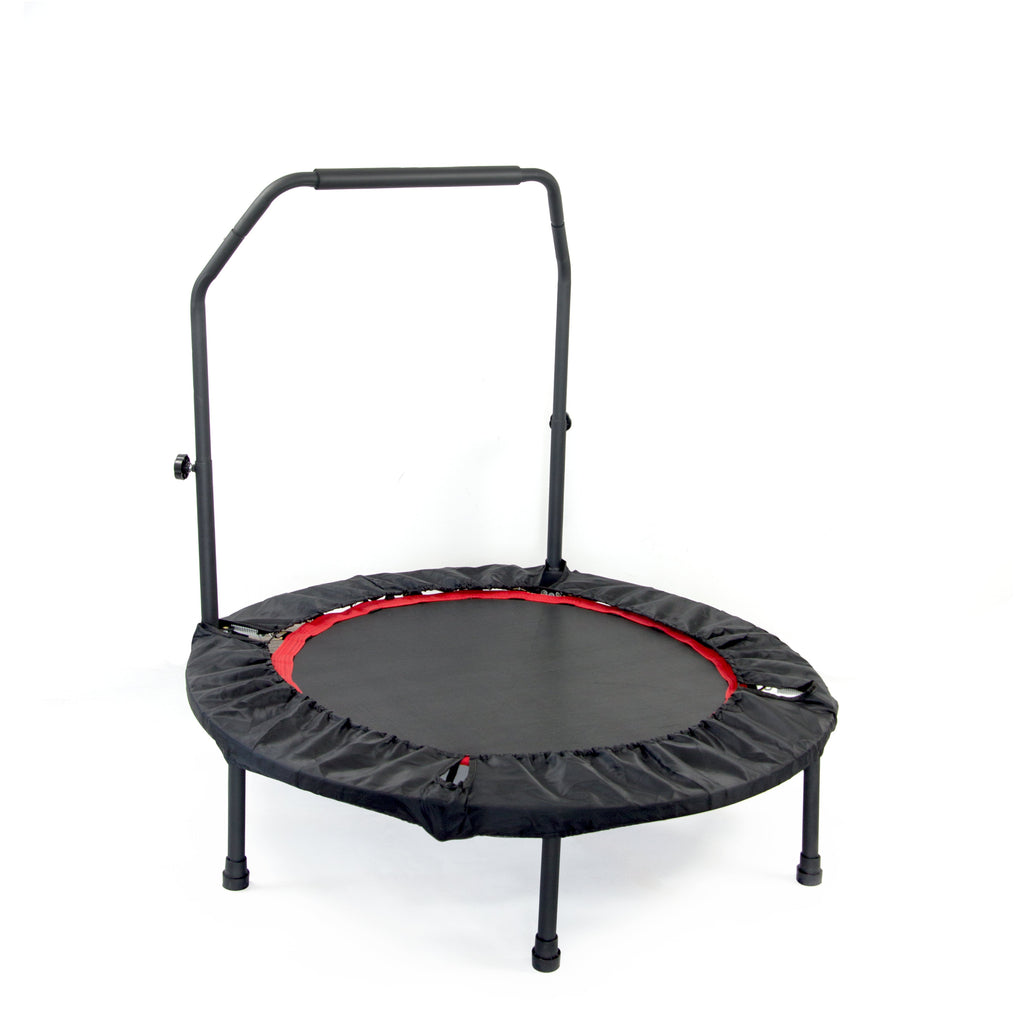 NNEDSZ Rebounder Trampoline With Handle Rail-0
