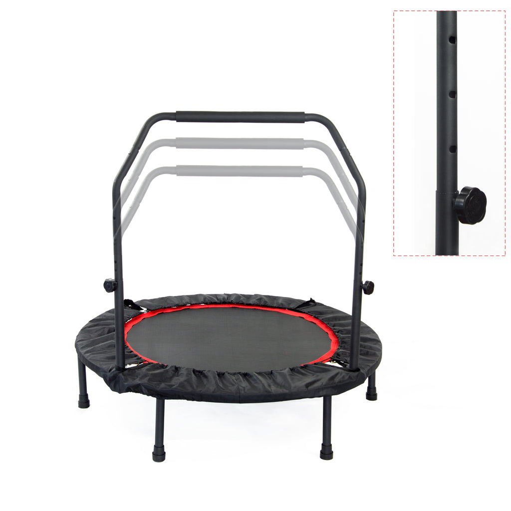 NNEDSZ Rebounder Trampoline With Handle Rail-1