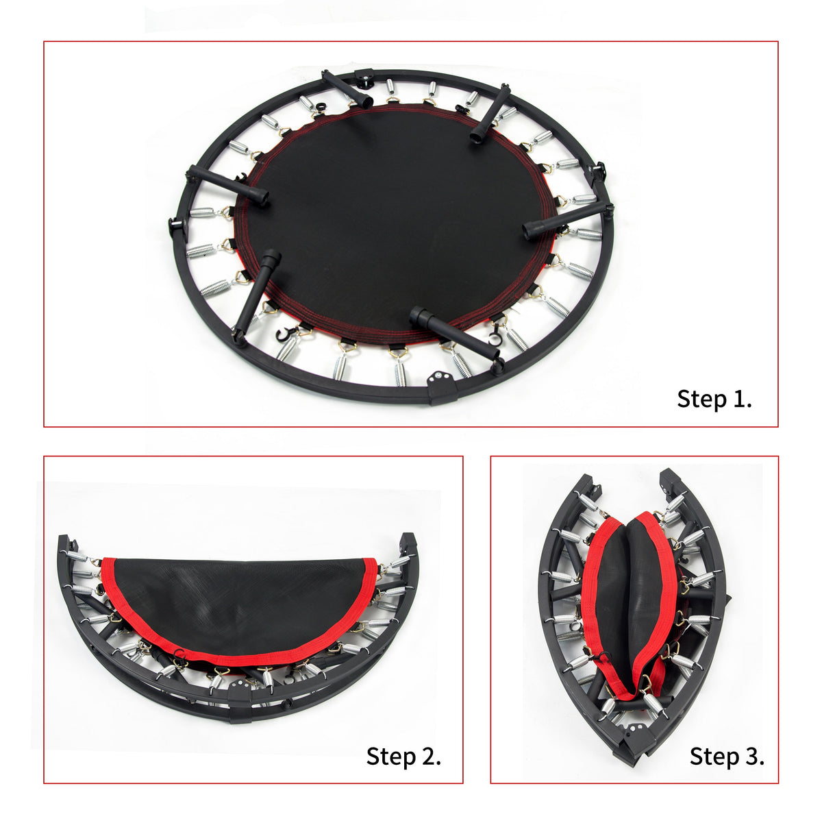 NNEDSZ Rebounder Trampoline With Handle Rail-2