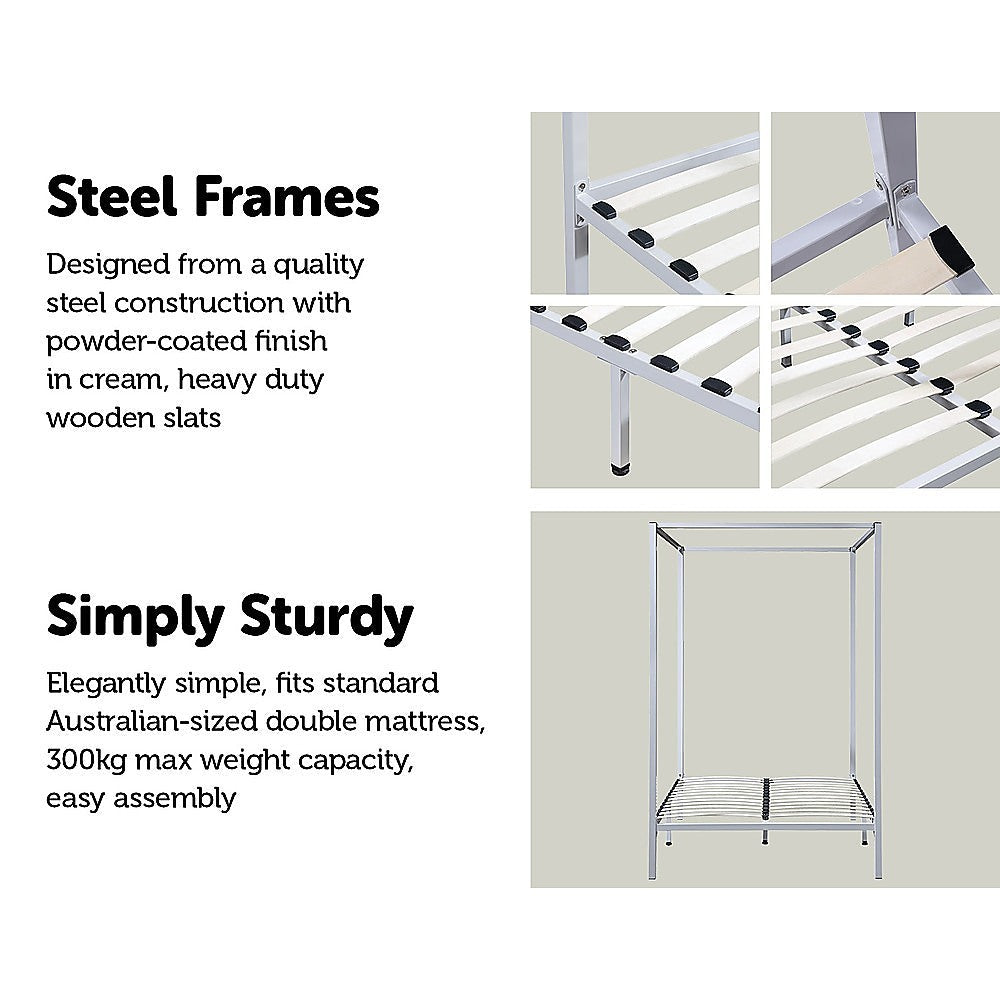 NNEDSZ 4 Four Poster Double Bed Frame-3