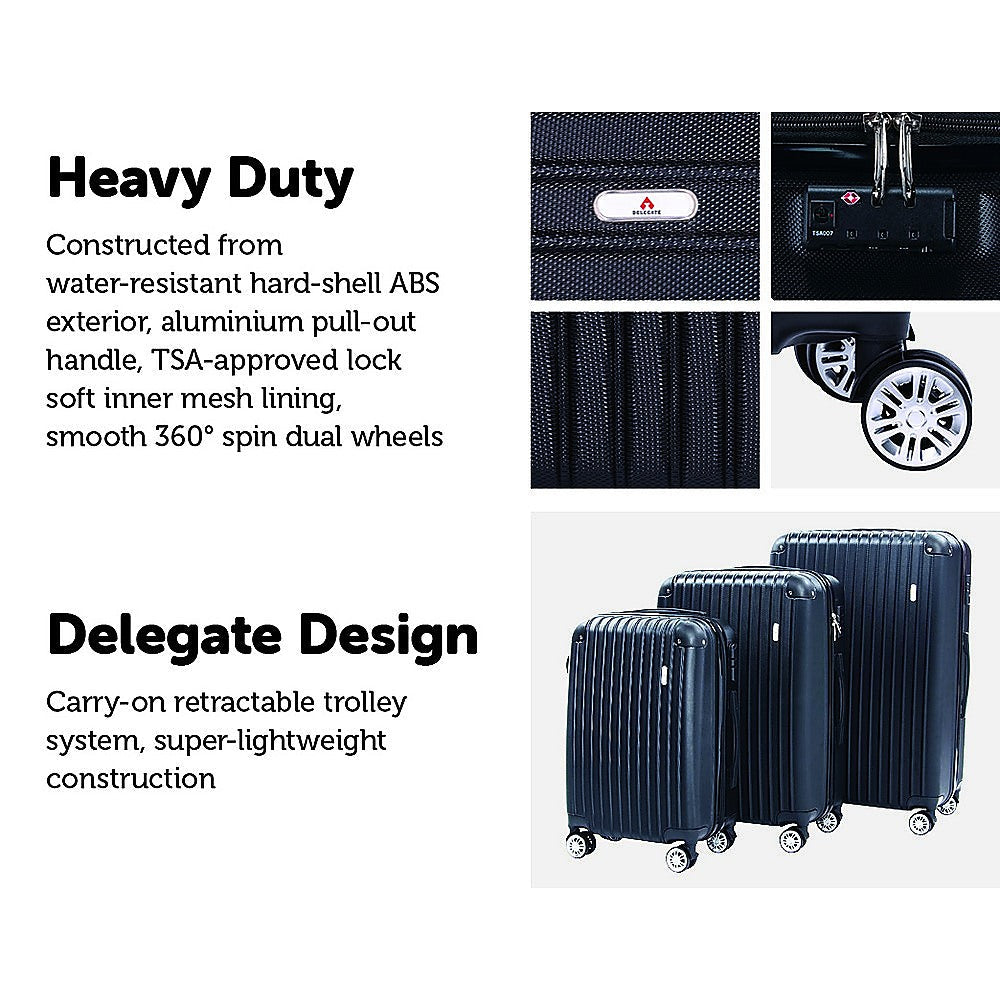 NNEDSZ Delegate Suitcases Luggage Set 20" 24" 28" Carry On Trolley TSA Travel Bag-2
