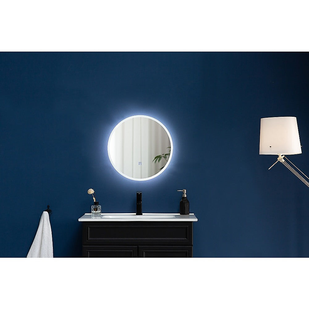 NNEDSZ 80cm LED Wall Mirror Bathroom Mirrors Light Decor Round-3