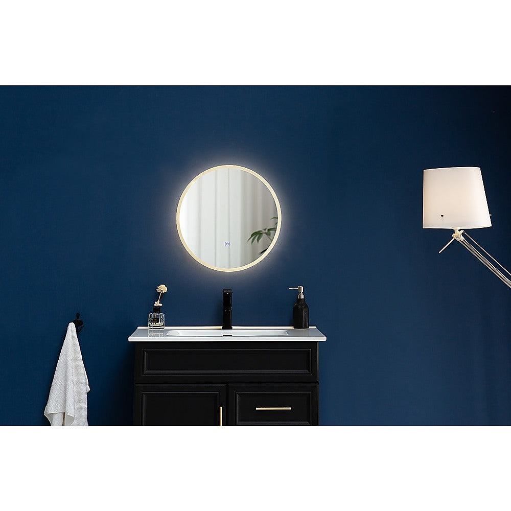 NNEDSZ 80cm LED Wall Mirror Bathroom Mirrors Light Decor Round-4