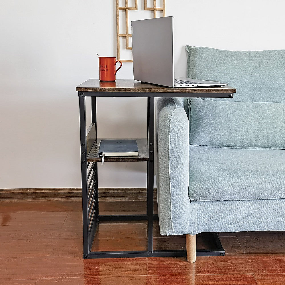 NNEDSZ Sofa Side End Table Wooden Shelf Couch Living Nightstand-1