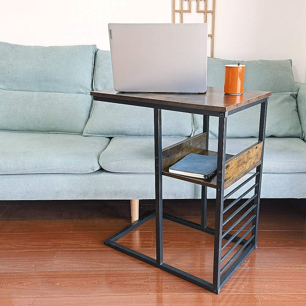 NNEDSZ Sofa Side End Table Wooden Shelf Couch Living Nightstand-2