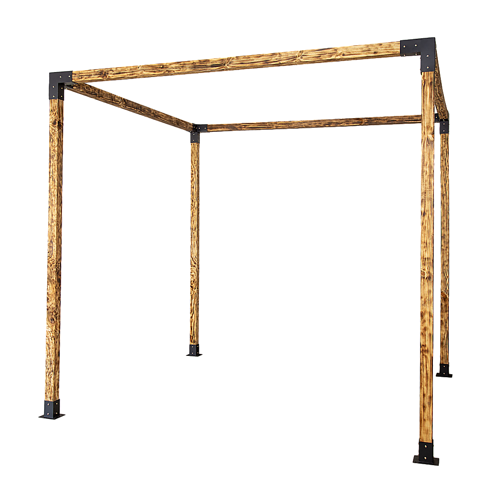 NNEDSZ Roof Pergola Gazebo Shed Matte Black Steel Brackets DIY Kits-0